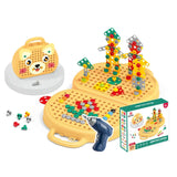 Children Electric Drill Toolbox Driller Games Tool Toy for Boys 4 6 Years Old Montessori Screw Puzzle Kid Pretend Play Toys Gift