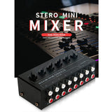 6 Channels Passive Stereo Mini Audio Portable Sound Mixer RCA Input Ultra Low Noise For Live Studio Easy Install