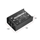 Professional Single Channel Passive DI-Box Direct Injection Audio Box Balanced & Ulance Signal Converter XLR TRS Interfaces