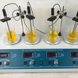 4-head Magnetic Heating Stirrer Lab Heating Mixer Digital Display 1600rpm Stepless Speed Adjustment Hotplate Mixer 110/220V