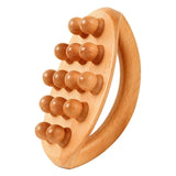 14 Beads Handheld Massage Brush Natural Wood Massager Gua Sha Waist Leg Body Meridian Scraping SPA Therapy Anti Cellulite Relax