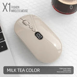 X1 Wireless Computer for Laptop with Battery Level Visible Rechargeable 2.4G Portable USB Mouse Silent Click Windows