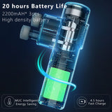 K3 Electric Double Head Massage Smart Body Massager Muscle Pain Relief Fiess Professional Fascial Gun with Touch Screen