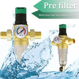 Backwash Filter With And Gauge, 3/4 Inch House Connection, Reusable Pressure Regulator