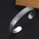Sterling Silver Creative Classic Six-character Mantra Bracelet