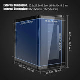Reptile Egg 23L Digital Lab Incubator 10−40°C Temperature Control for Reptiles Hatching with UV-Resistant Glass Door