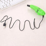 2X USB Computer Keyboard Vacuum Cleaner Mini Desktop Dust Sweeper Collector Handheld Table Cleaning Tool Green