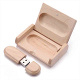 USB Flash Drive U Disk Memory Stick External Memory Wooden Flash Drive With Box Portable U Disk