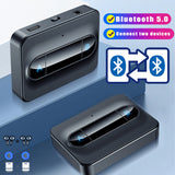 Bluetooth 5.0 Audio Receiver Transmitter 3.5MM AUX Jack Music Wireless Adapters Connect Two Devices Support Type-C Charging