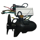 12-72V Marine Underwater Propeller Rubber Boat Electric Outboard Brushless Waterproof Motor With Controller Handle