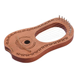 Walter.t 10 Strings Wooden Maple Mahogany Lyre Harp Instrument Wooden Lyre Harp Metal Strings Musical Instrument Wh-11 with Bag
