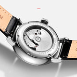 GUANQIN New Mechanical Tourbillon Luxury Men's watches Steel shell Moon Phase Automatic watch for men Waterproof Leather Watch