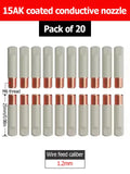 15AK Contact Tips New Coating Protect 25mm M6 Gas Nozzle Tip 0.8mm-1.2mm MIG Torche Welding Tool Parts