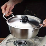 1pc Korean Ramen Noodle Pot, Stainless Steel Stockpot Soup Cooking Pot With Lid, Nonstick Saucepan Small Pasta Pot