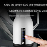 12V/24V Car Smart Mug with Temperature Control Stainless Electric Water Cup Kettle Coffee Milk Heated Vehicle Supplies