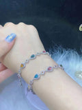 Natural Tourmaline Bracelet Candy Color Matching
