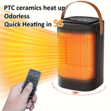 1pc, Small Heater With Heating And Fan Modes 1500w Electric Heater 70 Degree Wind Direction Adjustment, Portable, Overheat Protection, Automatic Power Off When Tilted, For Home Office School Thanksgiving Halloween Christmas Gift Fall Winter Essential