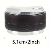 1Pc 51/53/58mm Coffee Distributor & Tamper, Dual Head Coffee Leveler, Adjustable Depth