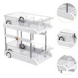 Bathroom Under Cabinet Organizer Shelf With Dividers Multifunctional For Office Removable Drawer Height Adjustable 205-41cm
