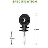 25Pcs Electric Screw-in Insulator Ring Wood Post Insulator,Livestock Fence Accessories