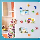 18 Pcs Polaroid Mini Refrigerator Magnets - Double Sided, Clear Frameless Picture Display Frame