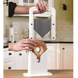 Manual Original Bagel Guillotine Universal Slicer With Stainless Steel Blade Bread Cake Buns Toast Cutter Kitchen Accessories