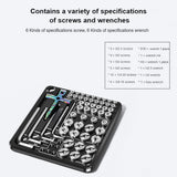 Multipurpose Camera Base with 15mm Rod Rail Clamp Tripod Mounting Baseplate for DSLR Rig Screws and Hex Keys Storage Plate