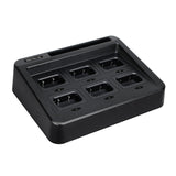 RTC29 black interchangeable slot six way charger [compatible with RT29/HD1/DC12V 2.5A]