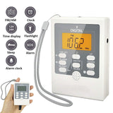 FM AM Radio Mini Portable Stereo Receiver Support Automatic Search Time Display Alarm Function with LED Display
