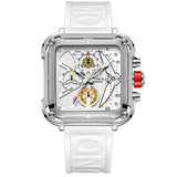 Fashion men watch brand ONOLA unique square design luxury quartz sports tape watches men waterproof