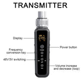 Microphone Converter Wireless Mic Transmitter+Micro Phone Receiver System XLR Adapter UHutomatic for Condenser Dynamic Audio