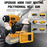 Electric with 4 Nozzles Heat Shrink Wrapping Cordless Handheld Hot Air Gun for /Milwaukee Battery (No Battery)