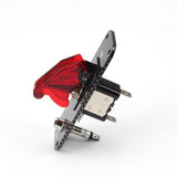 Carbon Fiber Racing Car 12V Ignition Panel Rally Engine Start Red LED Toggle Switch with Cover and Indicator Light