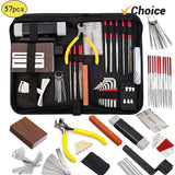 14PCS/57PCS/74PCS Tool Kit Carry Bag Repair Tools String Action Ruler Luthier File Bridge Pins for Guitar Ukulele
