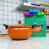 1pc, Pumpkin Micro Pressure Cooker (27.28cm), Creative Halloween Medical Stone Stockpot, Large Cooking Pot, Kitchen Utensils
