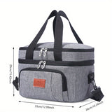 1pc, Waterproof Oxford Fabric Insulated Cooler Bag for Outdoor Activities, Picnics, School, Office, Travel, and Home Kitchen Use