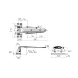 Refrigerator Hinge Heavy Duty Adjustable Height Easy Installation for Barn Warehouse Chassis Cabinet Farm Door