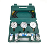 Excavator Meauring Device Hydraulic Gauge Kit with 6 Coupgs Pressure Gauges 3 Test Hose