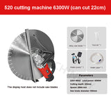 High-Power Cutting With Guide Rail Concrete Wall Slotting Depth 26CM Electric Grooving hine 220V