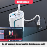 Bluetooth 5.0 Receiver Wireless 3.5mm Handsfree Audio Adapter Support TF Card USB + AUX + FM Music Play for Car TV Speaker