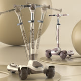 Foldable Kick Scooter with Adjustable Height - 3 Wheel Lean To Steer, Kids Push Scooter with Brake for 5 - 18 Years Old