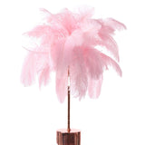 1PC large feather table lamp, bedroom interior decoration lamp