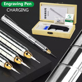 3.7V Electric Engraving Pen Kit Cordless Rechargeable Engraver Carve Tool For Etching Carving Drilg Dremel With Box
