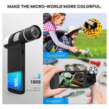 Pocket Microscope With 4 Inch Screen Electronic FHD Video Microscope, Supports Windows PC