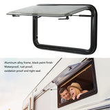 Camper 70 Degrees Opening Waterproof 730x430mm RV Push Out Window with Screen Sunshade for Trailers Motorhomes