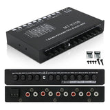 5/7 band Car Audio Equalizer EQ Frequency Adjustable RCA Input for Devices+Subwoofer Output Portable Video Parts Tool