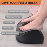 Electric Foot Leg Massager Deep Tissue Shiatsu Kneading Relax Heated Roller Calf Relieve Stress Feet Muscle Pain Relief