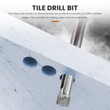 50Pcs Coated Drill Bit Set 6mm Diamond Tipped Hole Saw for Tile, Glass, Ceramics, Porcelain, Marble
