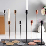 Candle Holders Set Of 3 Taper Candles, Decorative Candlestick Holder For Wedding, Dining, Party