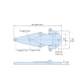 Industrial Barn Heavy Duty, Professional, Easy to Install Refrigerator Hinge for Farm Door Cabinet Warehouse